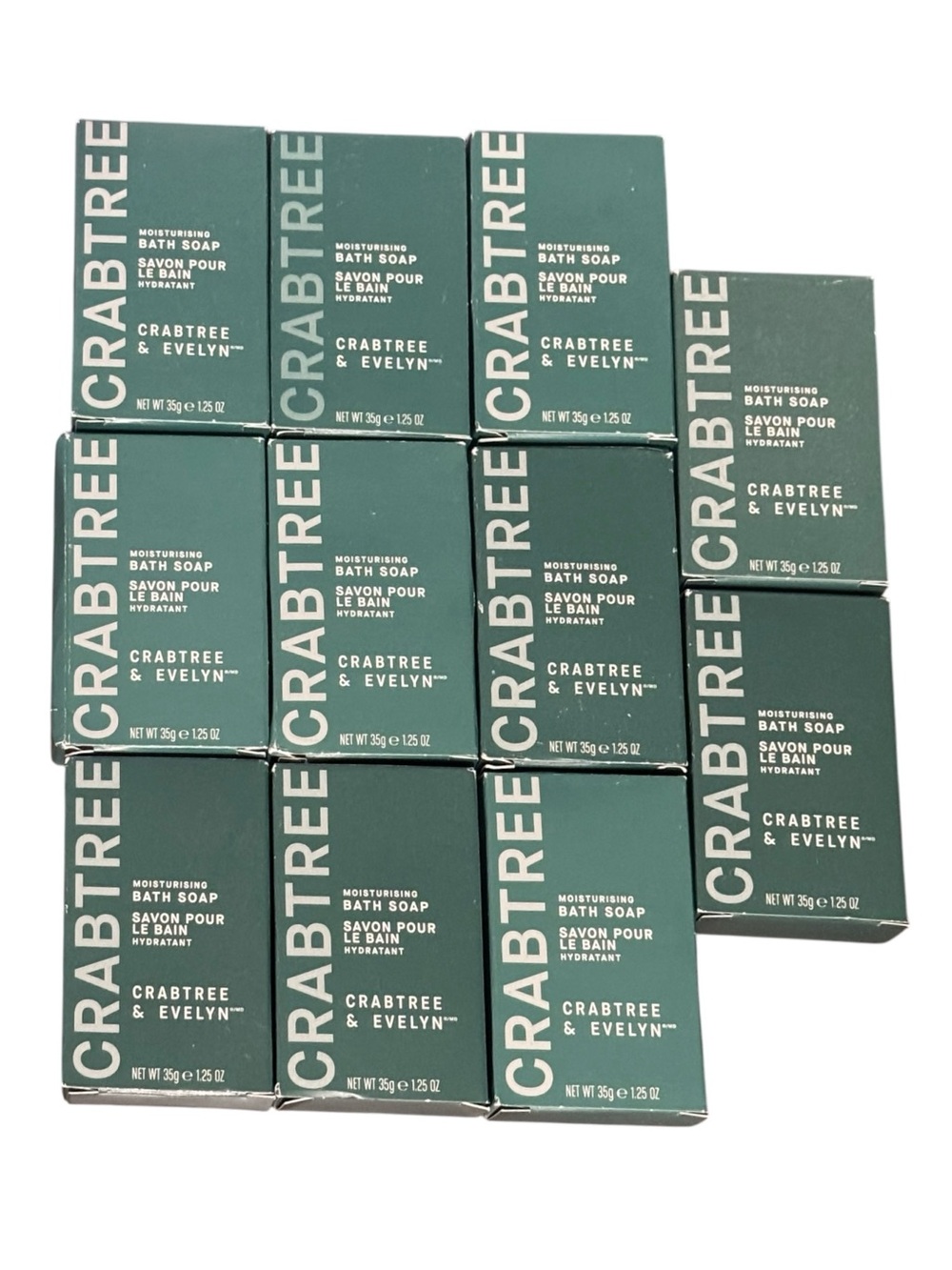 (11) Crabtree & Evelyn MOISTURIZING Hand & Bath Travel Soap Bars 1.25 oz NEW